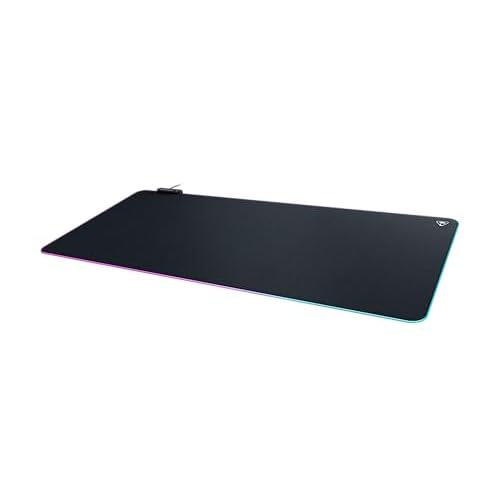Turtle Beach Sense AIMO XXL Ultra-Wide PC Gaming Mousepad, RGB Illumination, High Precision, Non Slip Back, Extended Keyboard Desktop Mouse Pad with Stitched Edges, Smooth - Black