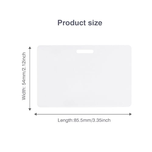 500 Pack-Premium Blank PVC Cards with Slot Punch on Long Side, Lumanious CR80 30Mil (CR8030) Horizontal Slot Punch Blank Credit Cards for Business Office Photo ID Badge Printers