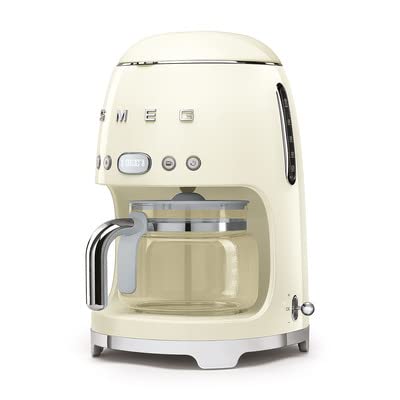 Smeg 50's Retro Drip Coffee Maker with Extra Glass Carafe (Cream)