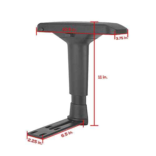 Replacement Adjustable Arms Armrest Pair Upright Bracket with Pads Fits Most Gaming Chairs (4D)