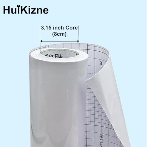 12.6Inch x 95Ft Self-Adhesive Laminating Vinyl Roll, 3Inch Core, 3Mil (80mic) Thickness Standard Glossy Cold Roll Laminating Film, Laminate Rolls Vinyl Cold Roll Laminate