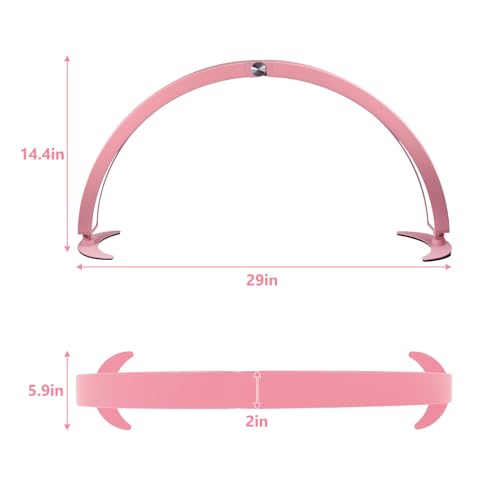 Half Moon Light for Nail Desk, 29in Foldable Half Moon Table Lamp Nail Desk Lamp with Wire Controller & Remote, Bright Arch Nail Light with 7 Cool/Warm Tones & 10 Brightness