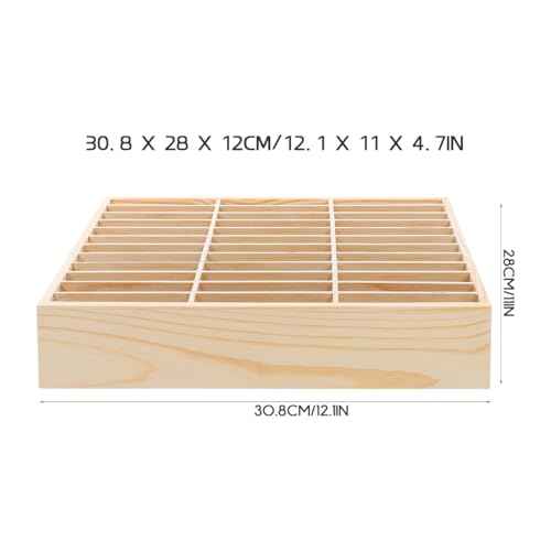 36-Grid Cell Phone Storage Box,Wooden Desktop Cell Phone Holder Multifunctional MobilePhone Storage Box for Classroom, Office, Meeting Room, Rack Display