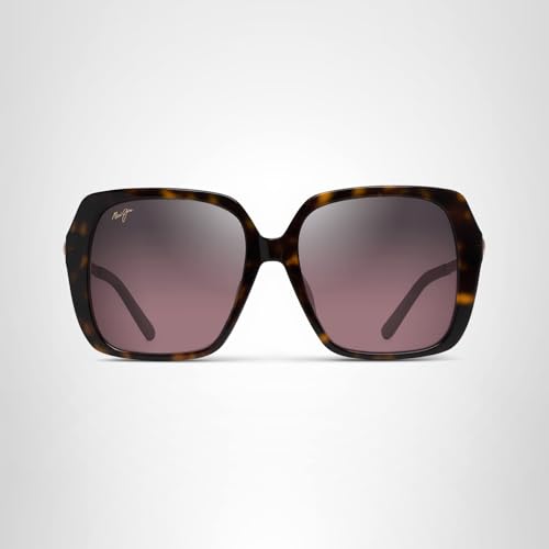 Maui Jim Women's Poolside Polarized Fashion Sunglasses, Tortoise/Maui Rose®, Medium