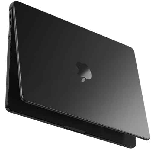 BlueSwan Matte Case for MacBook Pro 14 M5 2025 2024-2021 M4 M3 M2 M1 Pro/Max, Compatible A3434 A3401 A3112 A2992 A2918 A2779 A2442, Hard Shell Protective Cover, Space Black Clear