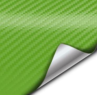 VVIVID® XPO Lime Green Carbon Fiber Car Wrap Vinyl Roll with Air Release Technology (100ft x 5ft (Bulk Wrap Kit))