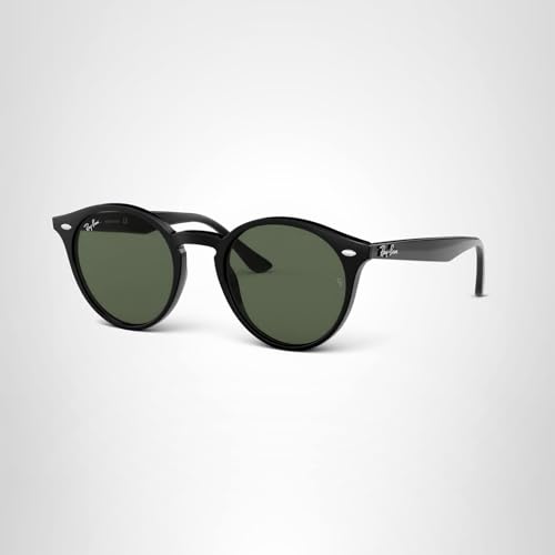 Ray-Ban Unisex RB2180 Round Sunglasses, Black/Dark Green, 51 mm