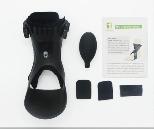AFO Drop Foot Brace, Upgraded Medical Foot Up Ankle Foot Orthosis Support with Inflatable Airbag for Hemiplegia Stroke Shoes Walking Foot Stabilizer (Left, S)