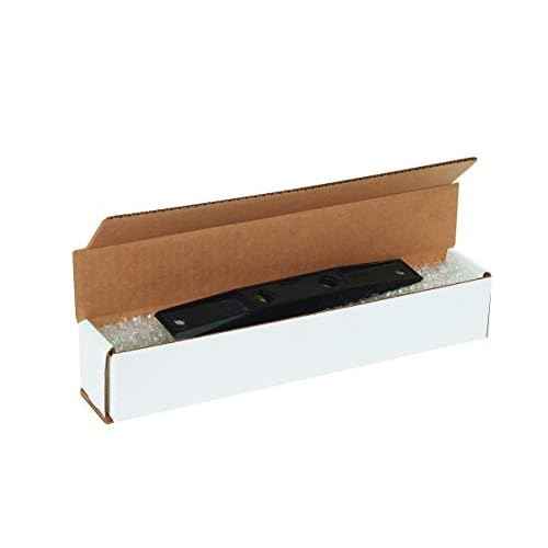 Boxes Fast BFM1242 Corrugated Cardboard Mailers, 12 x 4 x 2 Inches, Tuck Top One-Piece, Die-Cut Shipping Cartons, Large White Mailing Boxes (Pack of 50)