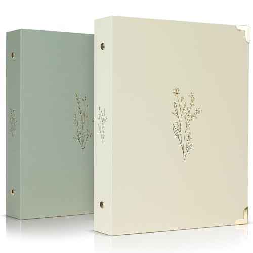 Aesthetic 6 Ring A5 Binder Set of 2 - The Perfect Small 0.75 Inch Planner Binder for Journaling or Collections - Refillable Notebook Holder with Pocket