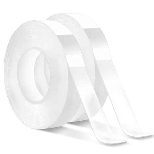 2 Pack Nano Double Sided Tape Duty Mounting Tape Sticky Walls, Alien Tape Double Sided Heavy Duty Rug Tape, Duty Multipurpose Mounting Transparent Tape for Paste Items