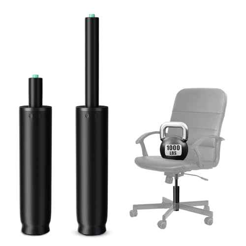 MASTERY MART Office Chair Gas Lift Cylinder Replacement, 4" Travel Length, Heavy Duty 1000 lbs, Hydraulic Pneumatic Shock Piston, Universal Size Fits Most Office Chairs, Class 4, Matte Black
