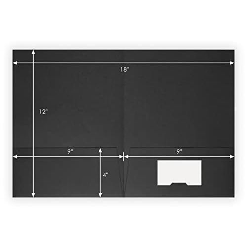 The Gallery Collection, 25 Count, Black, Estate Planning Documents Pocket Folders, Gold Foil Stamped, for Legal Professionals (9 x 12)
