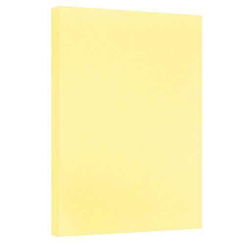 JAM PAPER Vellum Bristol 65lb Cardstock - 11 x 17 Ledger Size Coverstock - 147 gsm - Canary Yellow - 50 Tabloid Sheets/Pack
