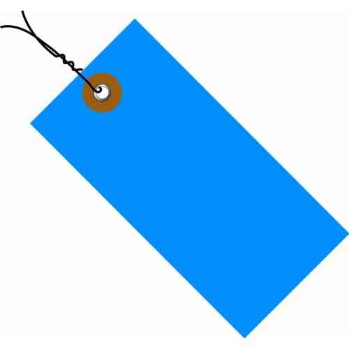 Aviditi TYVEK¢ç Wired Shipping Tags, 2 3/4' x 1 3/8', 12' Wire, Blue, Water and Tear Resistant, Made with Spunbonded Olefin, with Metal Eyelet, Color Code Your Shipments with Vibrant Tags, Case of 100