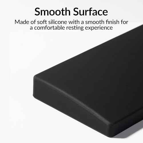 Silicone Wrist Rest for Keychron K10 Pro / K10 Max/ K10 HE / Q6 / Q6 Pro / Q6 Max / Q6 HE / V6 / V6 Max, 17.6" Non-Slip Palm Rest, 100% Full-Sized Mechanical Keyboards Support with Typing Pain Relief