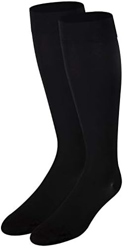 NuVein Medical Compression Stockings, 20-30 mmHg Support for Women & Men, Knee Length, Closed Toe, Black, Medium