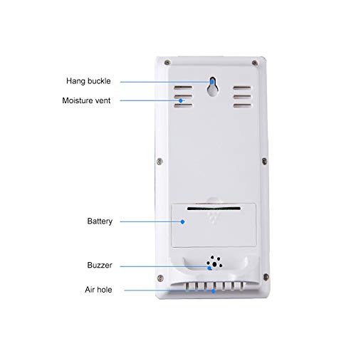 BERHUTJ Digital Thermometer Hygrometer LCD Backlight Multifunctional Indoor Temperature Humidity Meter Clock
