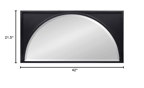 Kate and Laurel Andover Casual Framed Arch Mirror with Beveled Edge, Black, 42x21.5, Modern Farmhouse Home Decor for Entryway, Living Room, Or Bedroom