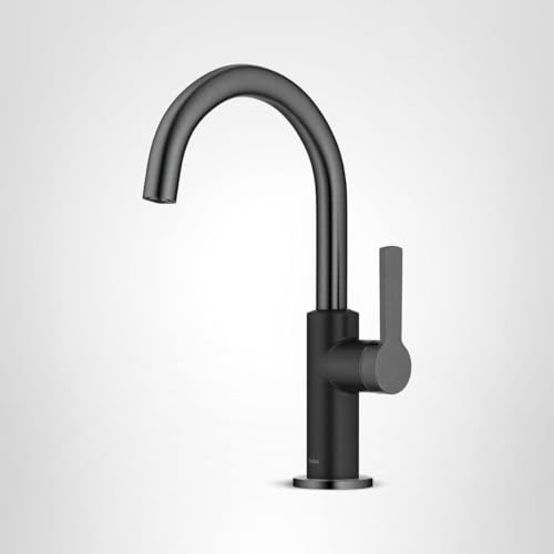 Kraus Oletto Single Handle Kitchen Bar Faucet in Matte Black/Spot Free Black Stainless Steel, Kitchen Sink Faucets, KPF-2822MBSFSB