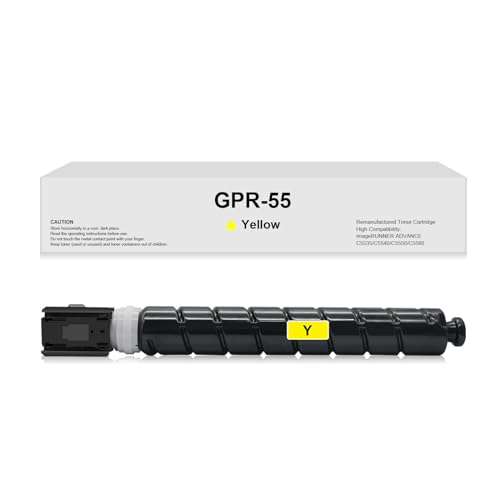 Remanufactured GPR-55 GPR55 Toner Cartridge Replacement for Canon GPR55 for iR C5535/5540/5550/5560 Printer (Yellow,1 Pack)