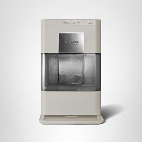 Frigidaire Nugget Ice Maker, Countertop Ice Machine with Transparent Window, Sonic Ice Maker with 44 lbs. Capacity, Auto Self Cleaning Ice Maker Machine, 2.0 Gen, Cream - 16.75D x 11.75W x 20.25H