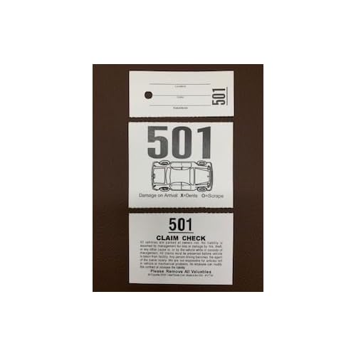3 Part Custom Valet Parking Tickets 1000 Pack VT3-AC (Blue)