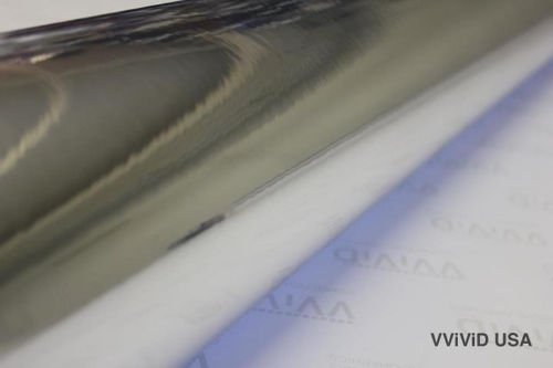 Silver Mirror Chrome Self-Adhesive Vinyl Wrap Film (100ft x 5ft)