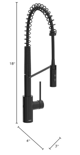 KRAUS Oletto Touchless Sensor Commercial Pull-Down Single Handle Kitchen Faucet with QuickDock Top Mount Assembly in Matte Black