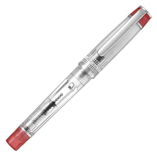 Pilot Prera Iro-Ai Medium-Nib Fountain Pen, Transparent Red Body (FPRN-350R-TRM)