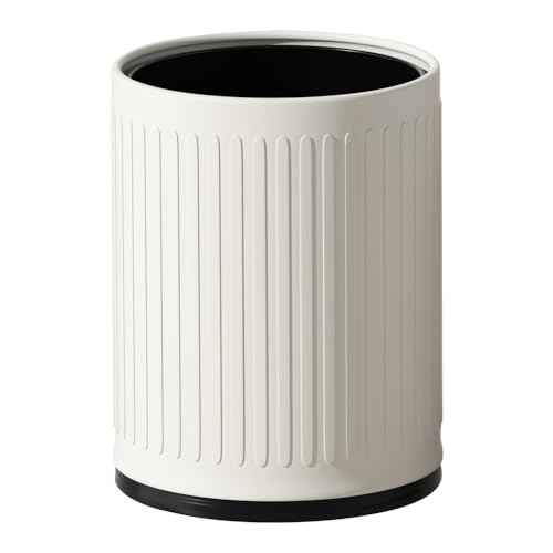 14L/3.7GAL Metal Waste Basket for Bathroom,Office Round wastrbasket,Large Office Trash can,Modern Garbage can for Bedroom,Living Room,Office,Laundry,Restaurant,Hotel