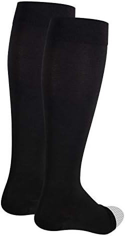 NuVein Medical Compression Stockings, 20-30 mmHg Support for Women & Men, Knee Length, Open Toe, Black, 2X-Large