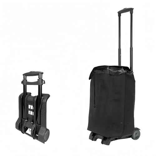 100LBS Foldable cart with Wheels,Folding Utility cart,Portable Dolly,Folding Hand Truck,Moving Dolly,Collapsible Luggage cart,Trolly cart with Wheels,Shopping Trolley with Separable Bag