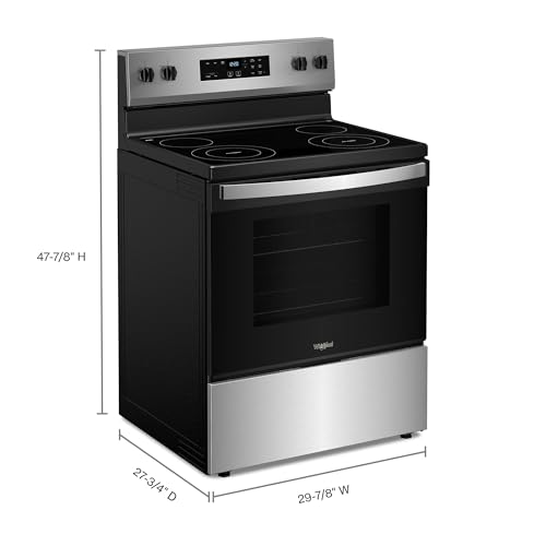 Whirlpool Flexible Electric Range by Whirlpool: 5.3 Cu. Ft. Freestanding with Stainless Steel Cooktop