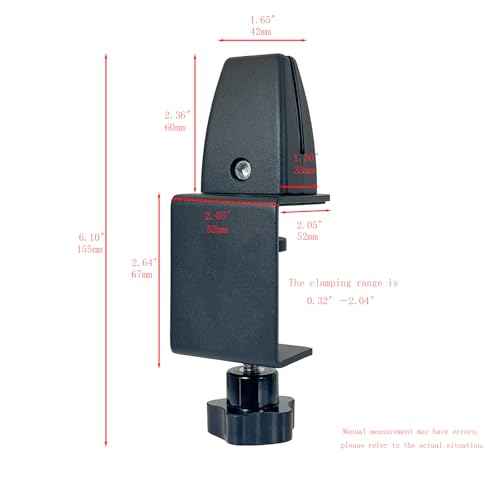 Sneeze Guard Support Clamps 4 pcs, Adjustable Office Partition Clamp, Acrylic Desk Divider Clamps, Plexiglass Partition Clips, Aluminum Privacy Panel Clips, Punch-Free Partition Clips (Black)