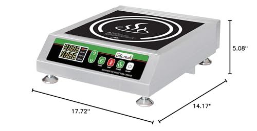 Winco EICS-34 Commercial-Grade Portable Induction Cooktop Burner, 3400 W, 240V