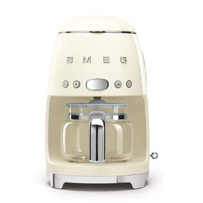 Smeg 50's Retro Drip Coffee Maker with Extra Glass Carafe (Cream)