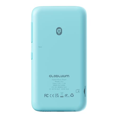 Globluum 80GB MP3 Player for Kids, Parental Controls, Supports Spotify Kids, Audible, LibriVox, Amazon Music and Kindle:Safe Android MP4 Player Gift with 4" Touchscreen, WiFi and Bluetooth(Blue)
