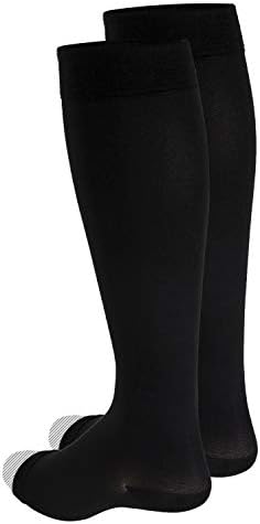NuVein Medical Compression Stockings, 30-40 mmHg Support, Women & Men Knee Length, Open Toe, Black, 2X-Large