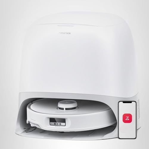 roborock Qrevo Curv Robot Vacuum and Mop, Zero-Tangling, AdaptiLift Chassis, FlexiArm Technology, Al Obstacle Recognition, 17mm Mop Lift, 18,500Pa Suction, Hot Water Mop Washing & Dock Self Cleaning