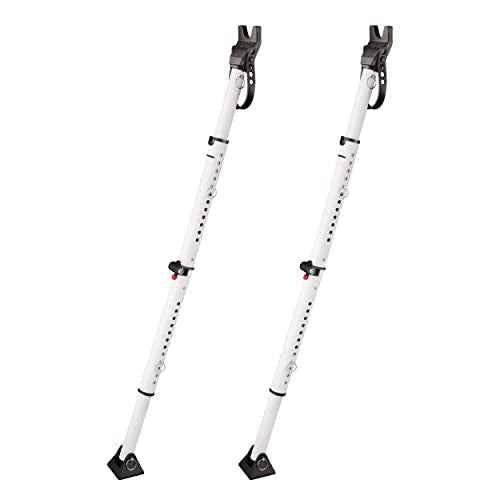Master Lock White Compact Door Stopper Folding Security Bar, Adjustable from 25-1/2 to 43-1/2 Inches Long for Hinged and Sliding Doors, Door Barricade, Pack of 2, 270EC2