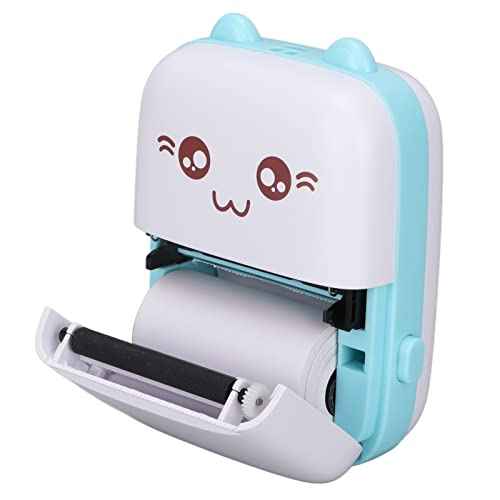 Luqeeg Inkless Label Printer, Portable Mini Thermal Printer with 200DPI High Hesolution, Bluetooth Label Printer for Shipping Packages, Sticker Maker Machine for Work Plans, Notes, Memos(Blue)