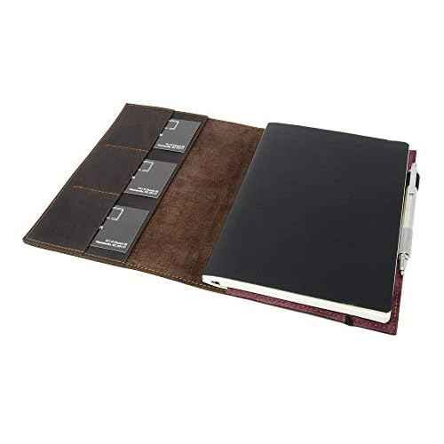 OleksynPrannyk Leather Journal Leuchtturm1917 Medium A5 (5.75"x8.25") Softcover Notebook Travel Journal Cover Distressed Leather Refillable Writing Diary with Elastic Closure (Brown Nut Case)