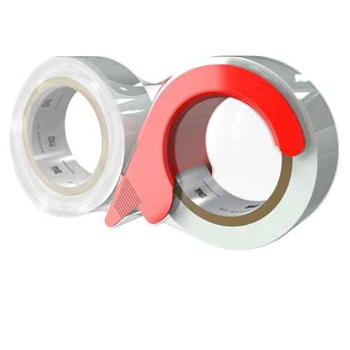 [110 Total Yards] Clear Packing Tape with Dispenser [2 Pack] Packaging Tape 1.88 Inch x 55 yd Refill Rolls for Shipping Mailing Moving