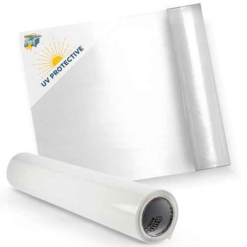 Self Laminating Film Anti-UV Vinyl (12¡±x15ft Glossy): Clear Vinyl Roll Laminating Paper - Self Adhesive Laminating Sheets, Sticker Laminate Sheets Waterproof, Self Laminating Sheets Transparent Vinyl