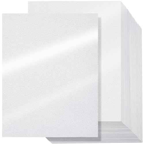 Jutom 400 Sheets Shimmer Cardstocks 8.5 x 11 Inch Pearl White Metallic Paper 80lb 230gsm Double Sided Printer Paper for Wedding Birthday Craft Certificate DIY Card Making