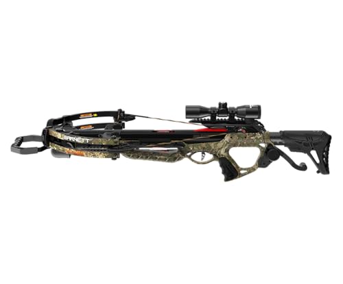 Barnett Expedition 385 Hunting Crossbow - Compact, Fast 385fps, Adjustable Butt Stock, Veil Camo, Triggertech Trigger, 4x32 Scope, Aluminum Flight Track, Headhunter Bolts, with CCD.