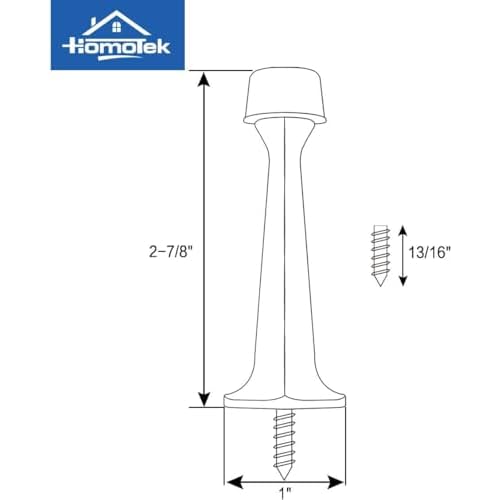 HOMOTEK 36 Pack Heavy Duty Solid Rigid Door Stop with Soft Rubber Tip, Zinc Die Cast Door Stopper Protect Wall & Door, Oil Rubbed Bronze