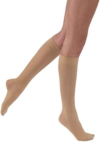 JOBST 119618 BSN Medical UltraSheer Compression Stocking, Knee High, 20-30mmHg, Closed Toe, Petite, Large, Natural