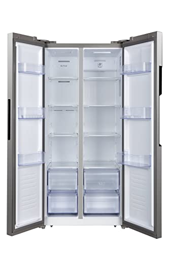 Hamilton Beach HBF1558 15.6 cu ft Counter Depth Full Size Refrigerator, Side Doors, Stainless